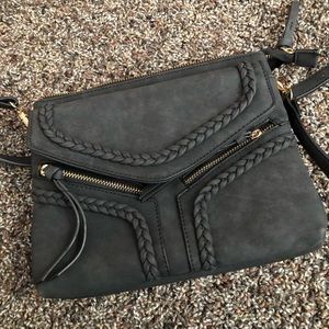 Charcoal Violet Ray Satchel